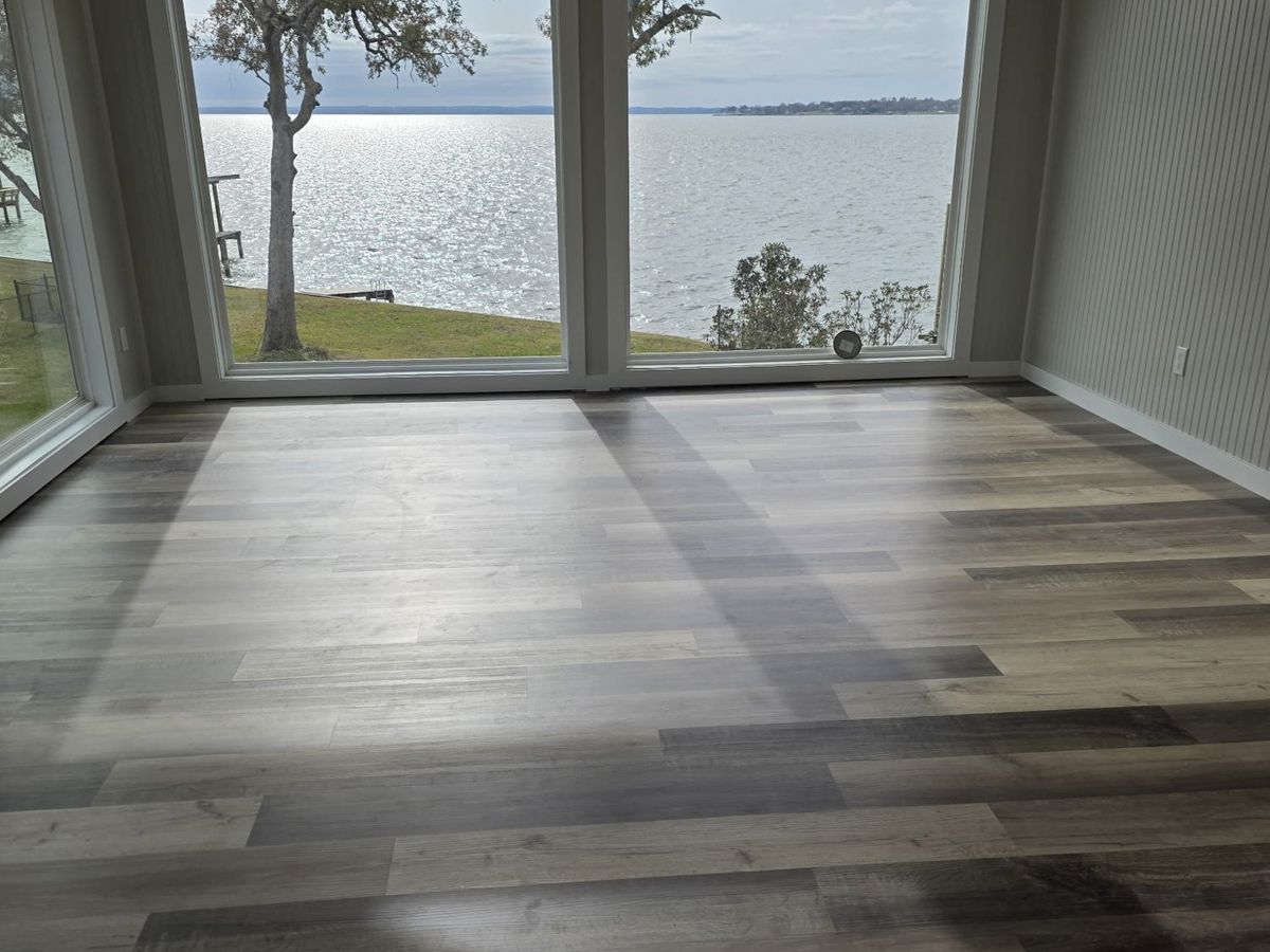 LVP in lakefront room
