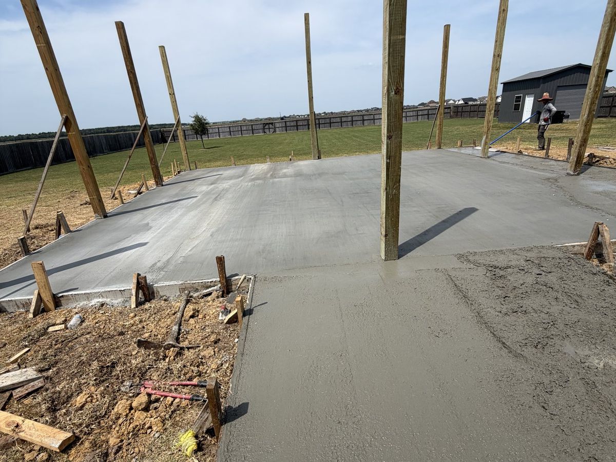 Slab poured